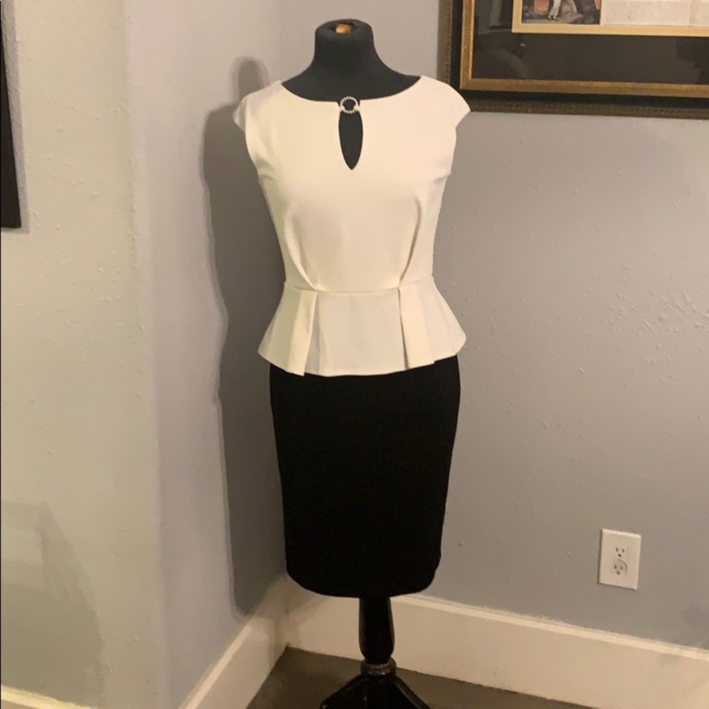 Black and White Sheath dress